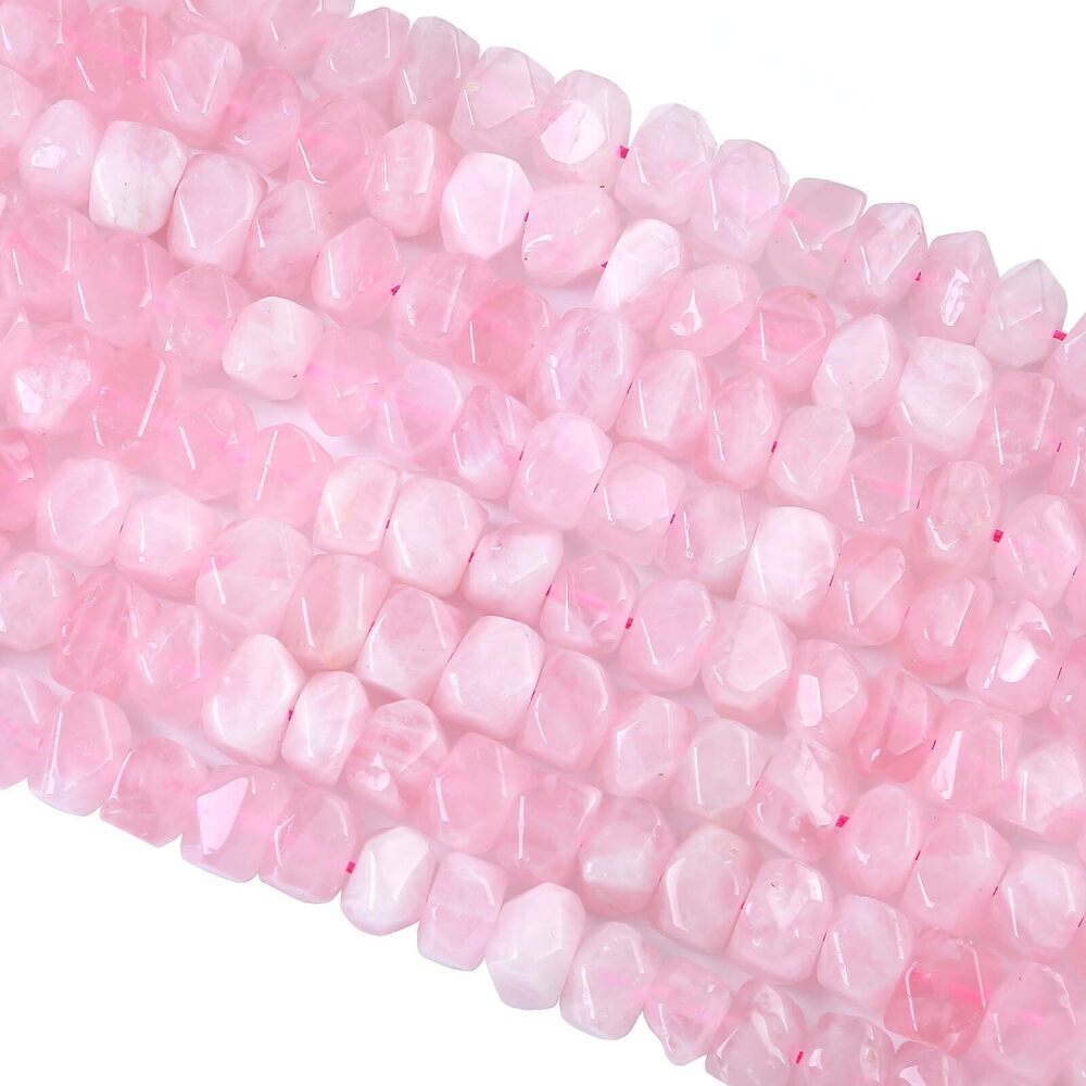 6285 6x11MM 50PCS Madagascar Rose Quartz Crystal Natural Stone Beads 15